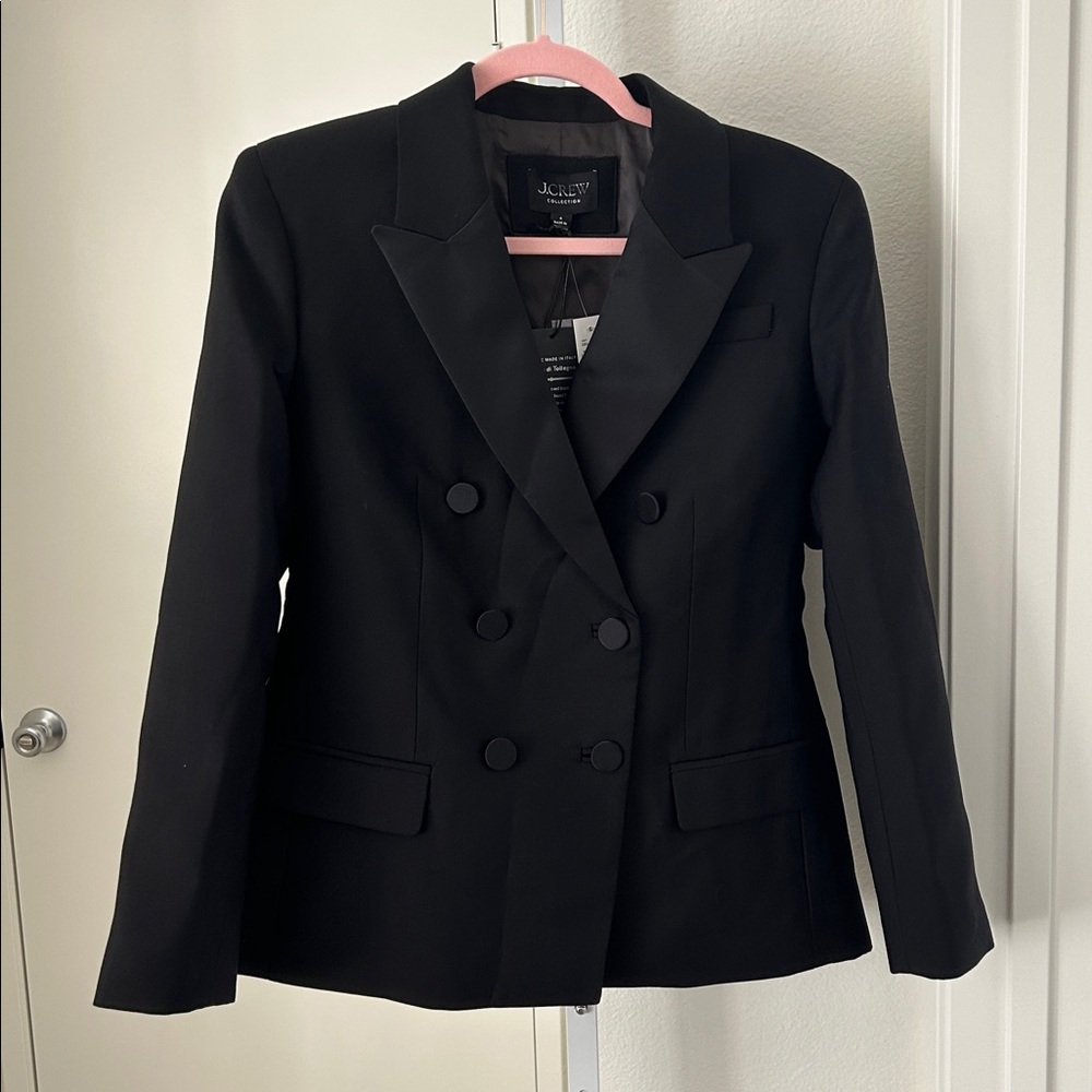 JCrew Collection Double-breasted blazer in Italian tuxedo wool, NWT - Picture 6 of 12